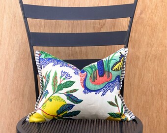 Schumacher Pillow Cover - Citrus Garden by Josef Frank - 11 X 14 inch - Primary - Decorative Pillow Cover - ready to ship