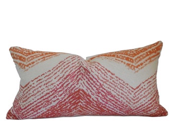 Freshly Painted in Hot Crush, Chevron, Lumbar pillow cover, 11X21 inches, Kravet, Studio Tullia