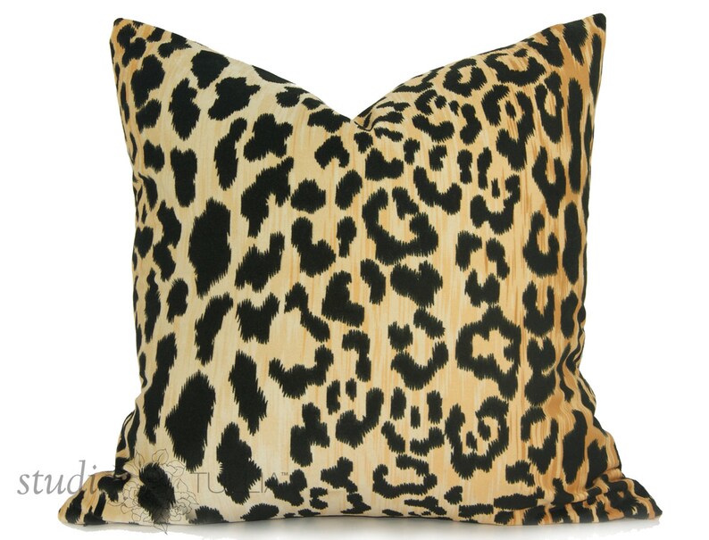 Leopard Pillow Cover Animal Print Decorative Pillow Cover Etsy