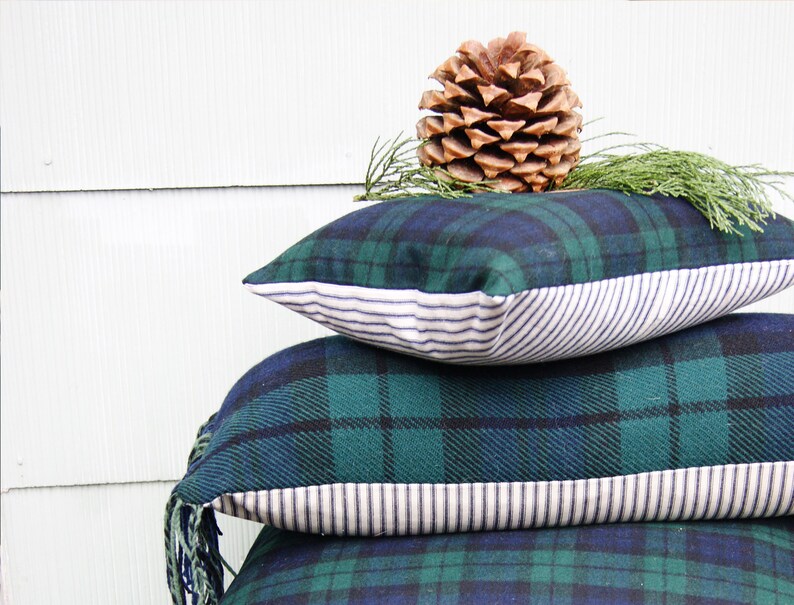 Plaid Wool Pillow Cover Assorted Pillow Covers Euro Sham Etsy
