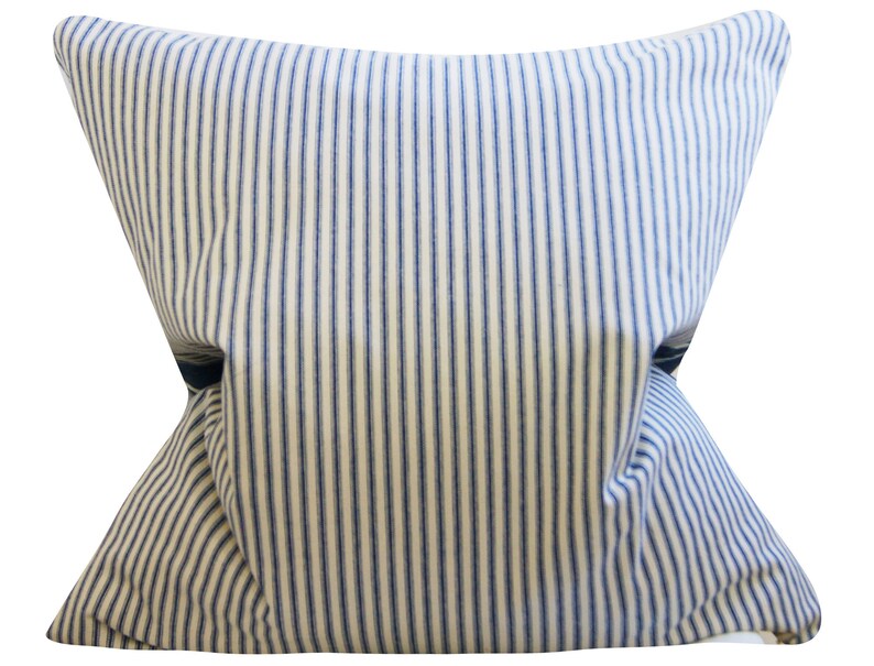 Blue and White Ikat Pillow Cover Linenkravet 25x25 Inch Etsy
