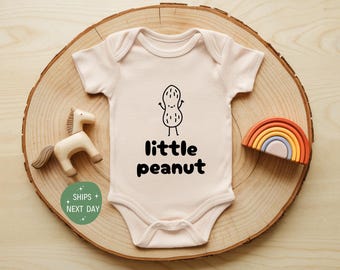 Little Peanut Funny Baby Onesie®, Little Peanut Baby Bodysuit, Cute Natural Baby Clothes, Baby Shower Gift, Funny Baby Onesie®