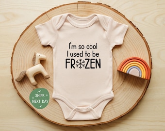 I’m So Cool I Used To Be Frozen Baby Onesie®, Frozen Humor For Fertility Treatment Bodysuit, Funny IVF Baby Onesie®, IVF Natural Baby Gift