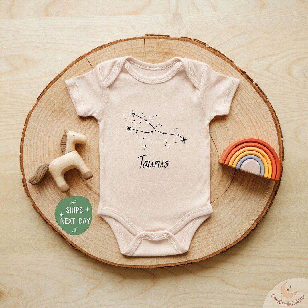 Taurus Baby Onesie®, Zodiac Baby Onesie®, Cute Constellation Baby ...