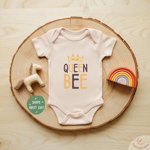 Queen Bee Baby Bodysuit, Cute Bumblebee Baby Onesie®, Funny Baby Shower Gift, Coming Home Baby Onesie®, First Birthday Girl Party Onesie®