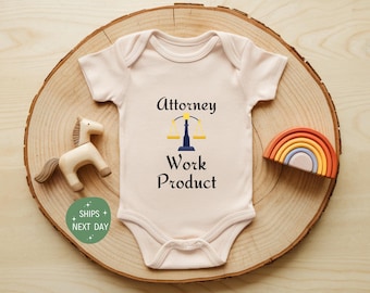 Attorney Work Product Baby Onesie®, Funny Natural Onesie®, New Lawyer Baby Bodysuit, Paralegal Onesie®, Attorney Baby Onesie®, Baby Gift