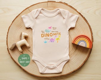 Dinomite Baby Onesie®, Cute Dinosaur Bodysuit, Funny Baby Outfit, Adorable Baby Shower Gift, Newborn Clothes For Boys Girls
