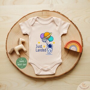 Just Landed Baby Onesie®, Cute Announcement Onesie®, Astronaut Baby Bodysuit, Baby Shower Onesie®, Funny Baby Onesie®, Cute Baby Clothes