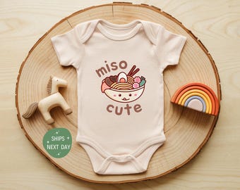 Miso Cute Baby Onesie®, Funny Ramen Baby Bodysuit, Kawaii Asian Food Baby Outfit, Cute Newborn Gift, Gender Neutral Baby Clothes