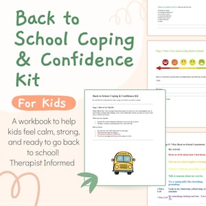 Back-to-School Coping & Confidence Kit for Kids | Printable Worksheet for Emotions, Worries, and Calm-Down Tools