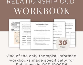 Beziehungs-OCD Workbook | 36-seitiges ROCD-PDF für aufdringliche Gedanken, Beruhigung & Zweifel |  Druckbares Tool für psychische Gesundheit