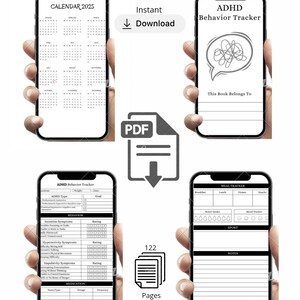 ADHD Behavior Tracker | Diario del Comportamento per Bambini, Adolescenti e Adulti | 122 Pagine | PDF Stampabile e digitale
