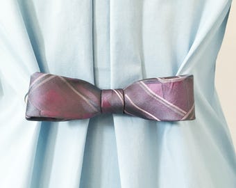 Silk Bow Cinch Clip Purple