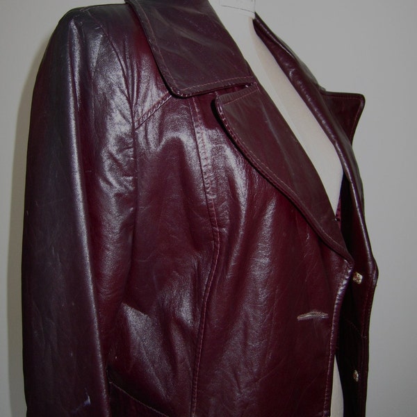 Dark Roast  Vintage Leather Maxi Coat