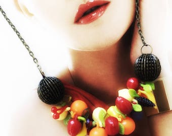 Assorted Fruit Charm Necklace #014