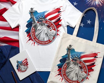 Statue of Liberty PNG: 4th of July USA Clipart (Digital Download)