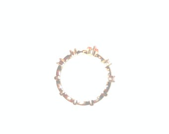 Gold Eternity Ring with red enamel details
