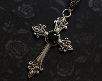 Gargoyle Cross Pendant - Etsy