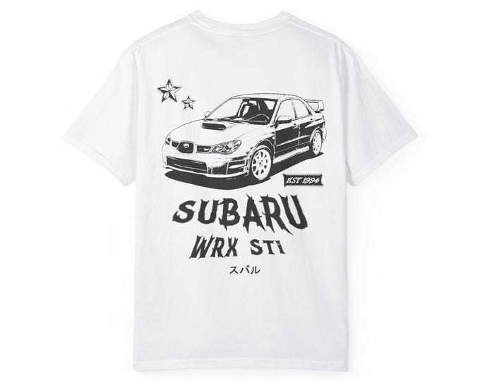 Subaru WRX STI T-Shirt, JDM Car Enthusiast Tee, Unisex Racing Apparel, Car Lover Gift, Automotive Graphic Top
