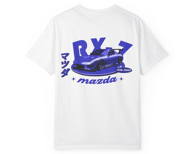Mazda RX7 T-Shirt, JDM Car Enthusiast Tee, Automotive Apparel, Race Car Lover Gift, Unique Graphic Shirt