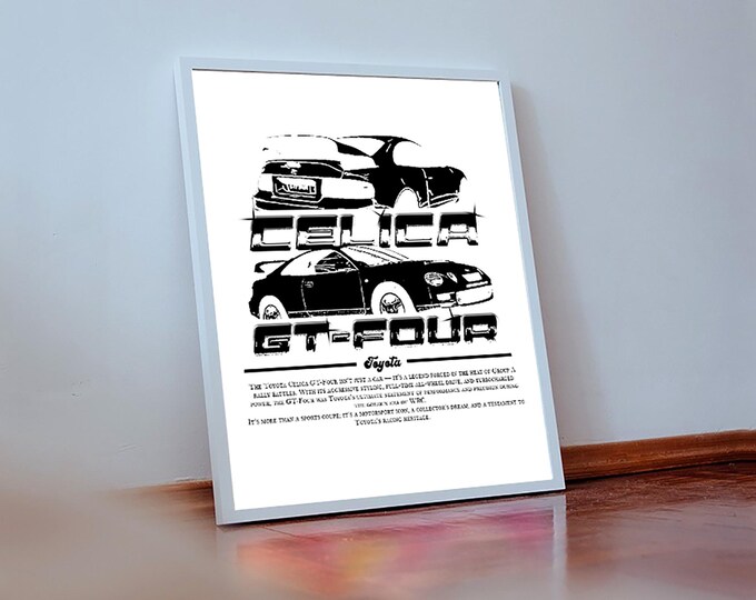 Satin Poster, Celica 6th Gen GT-Four Art Wall Decor, Lightweight Poster, Premium Print, Racing Car Poster, Room Decor, Unique Gift