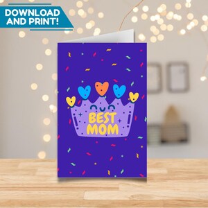 Best Mom Greeting Card Cat Gift For Mother&#39;s day Birthday Mum Mommy Mother Gift Idea Cute Card for Mom Thank you letter card