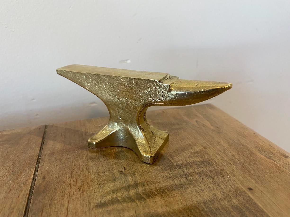 US brass Anvil真鍮オブジェ