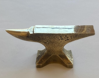 ヴィンテージ 2 5/8” ミニ アンビル ジュエラー ペーパーウェイト 真鍮