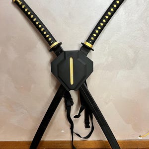Decorative Gold Katana Replicas of Deadpool & Wolverine for Cosplay - Non-Functional and Unofficial