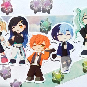Project Sekai: Vivid bad squad stickers, cute waterproof vinyl stickers, vbs fan, pjsk fan