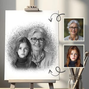 Add Loved One to Photo - Memorial Portrait for Deceased Father Mom - Gift for Loss of Loved One - Remembering Passed Away Loved One