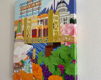 Highlights of Sacramento Giclée Canvas Print