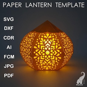 File di taglio SVG per lanterne di carta marocchine per Cricut, file di taglio per lanterne 3D per lumini da tè, file di taglio DXF per piccoli lumini di carta