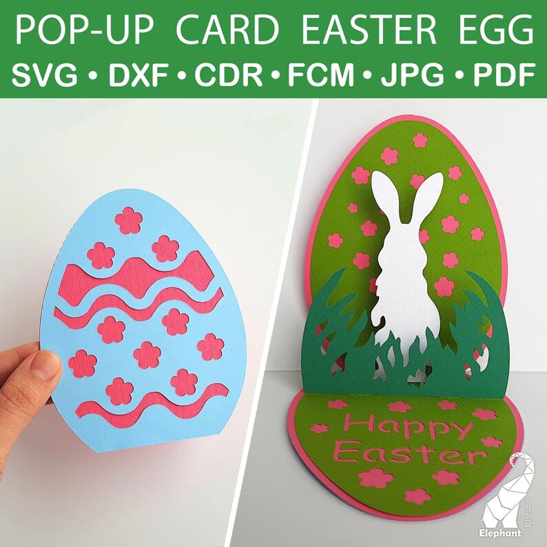 Pop up Easter Card Svg File for Cricut, 3D Easter Card Svg, Paper ...