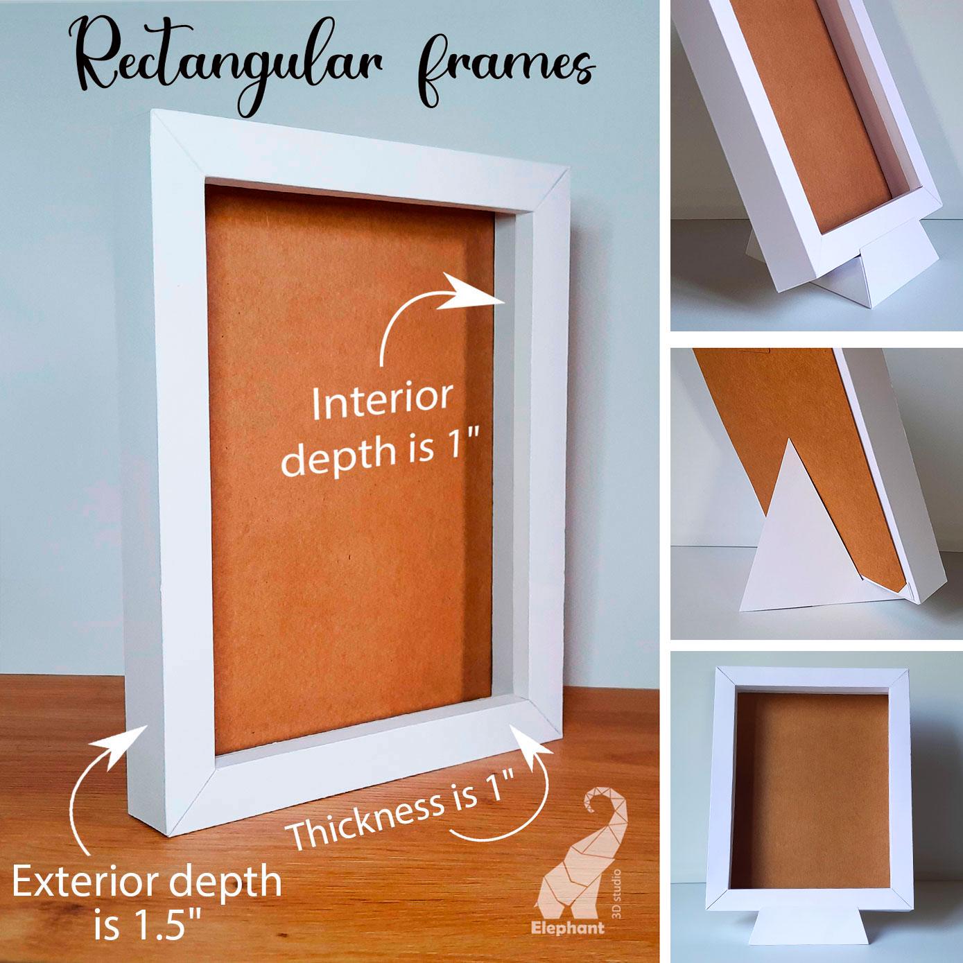 Shadow Box Frame Bundle SVG Template for Cricut, Cardstock Frame Cut ...