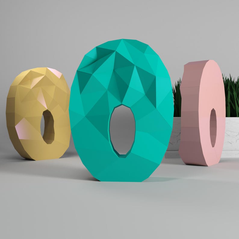 Papercraft Numbers 3D Papercraft Numbers Template, Low Poly Number Template, 3d Paper ...