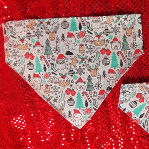 Kawaii Christmas cute overload Over the collar Dog Bandana pet cat xmas image 1