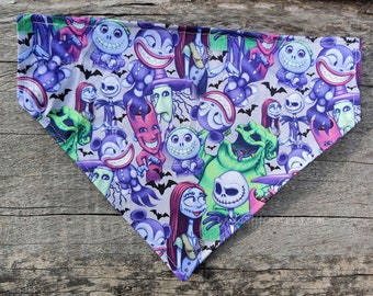 Nightmare before Christmas tim burton Spooksieboo Gothic Halloween over the collar Dog cat Bandana