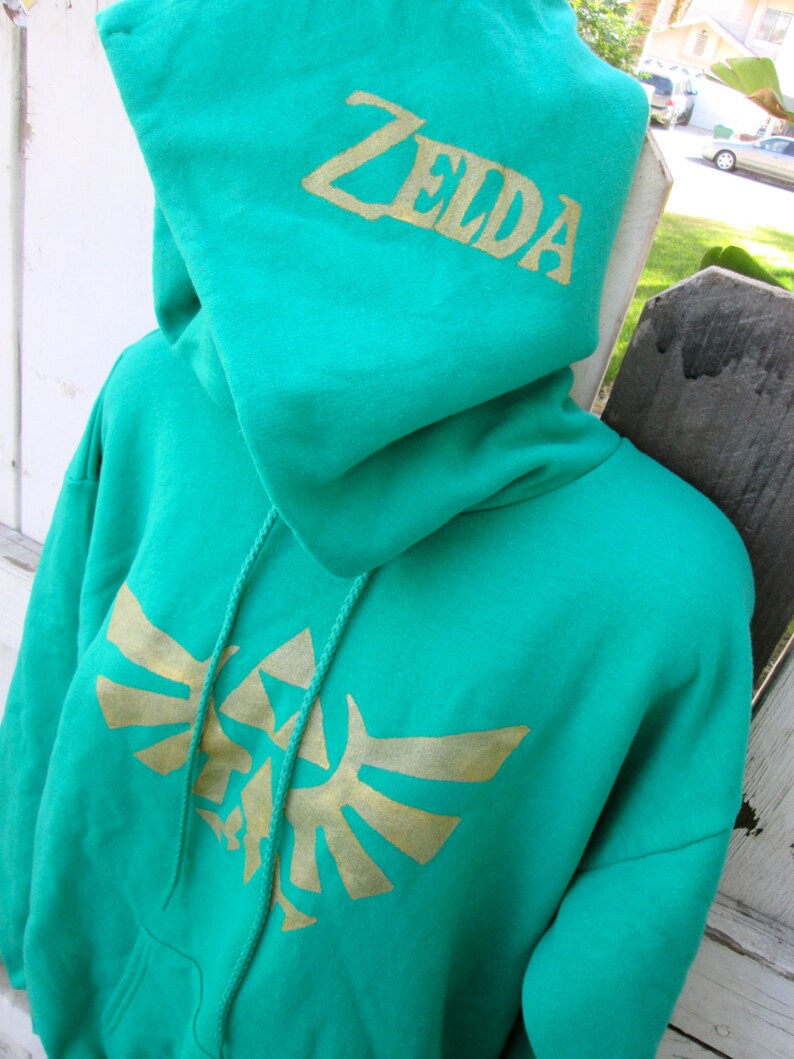 KELLY Green Legend of Zelda Zip up Hoodie Adult | Etsy