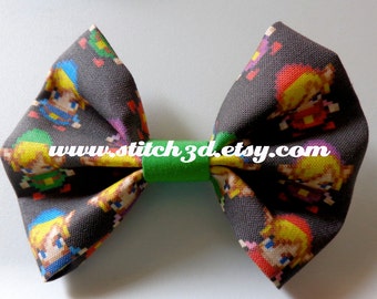 Four Swords TOON LINK Legend of Zelda hair bow geek girl gift