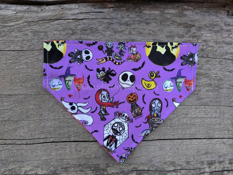 Nightmare before Christmas tim burton Spooksieboo Gothic Halloween over the collar Dog cat Bandana