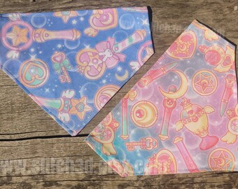 Anime Magical Sailor Moon Card Captors Sakura over the collar dog reversible bandana cat scarf