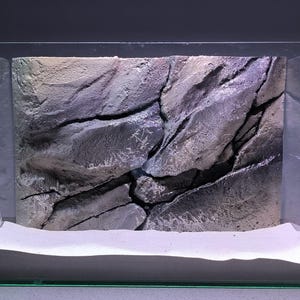 XS6 3D-aquariumachtergrond | 39 x 25 cm (15,3 x 9,8 inch) | 2-delig | Handgemaakt | Voor betta- en nanotanks