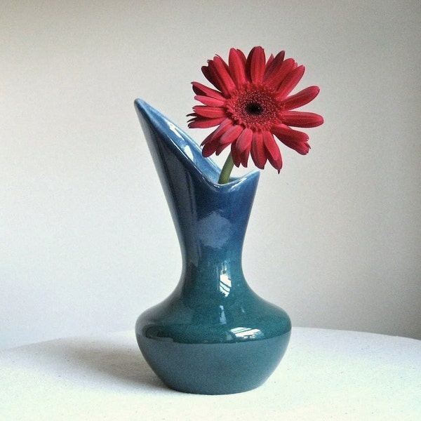 Vintage Royal Haeger Pottery Vase in Blue and Green