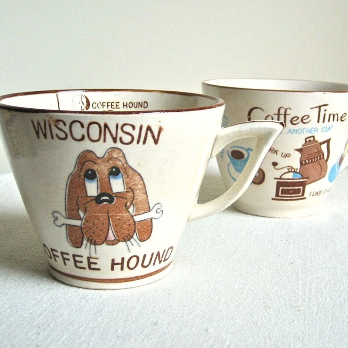 Vintage Wisconsin Coffee Hound Mug Etsy