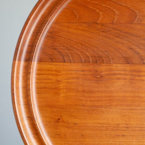 Henning Koppel Teak Tray for Georg Jensen Round Staved Wood Mid Century Modern Barware Danish Scandinavian Wood image 4