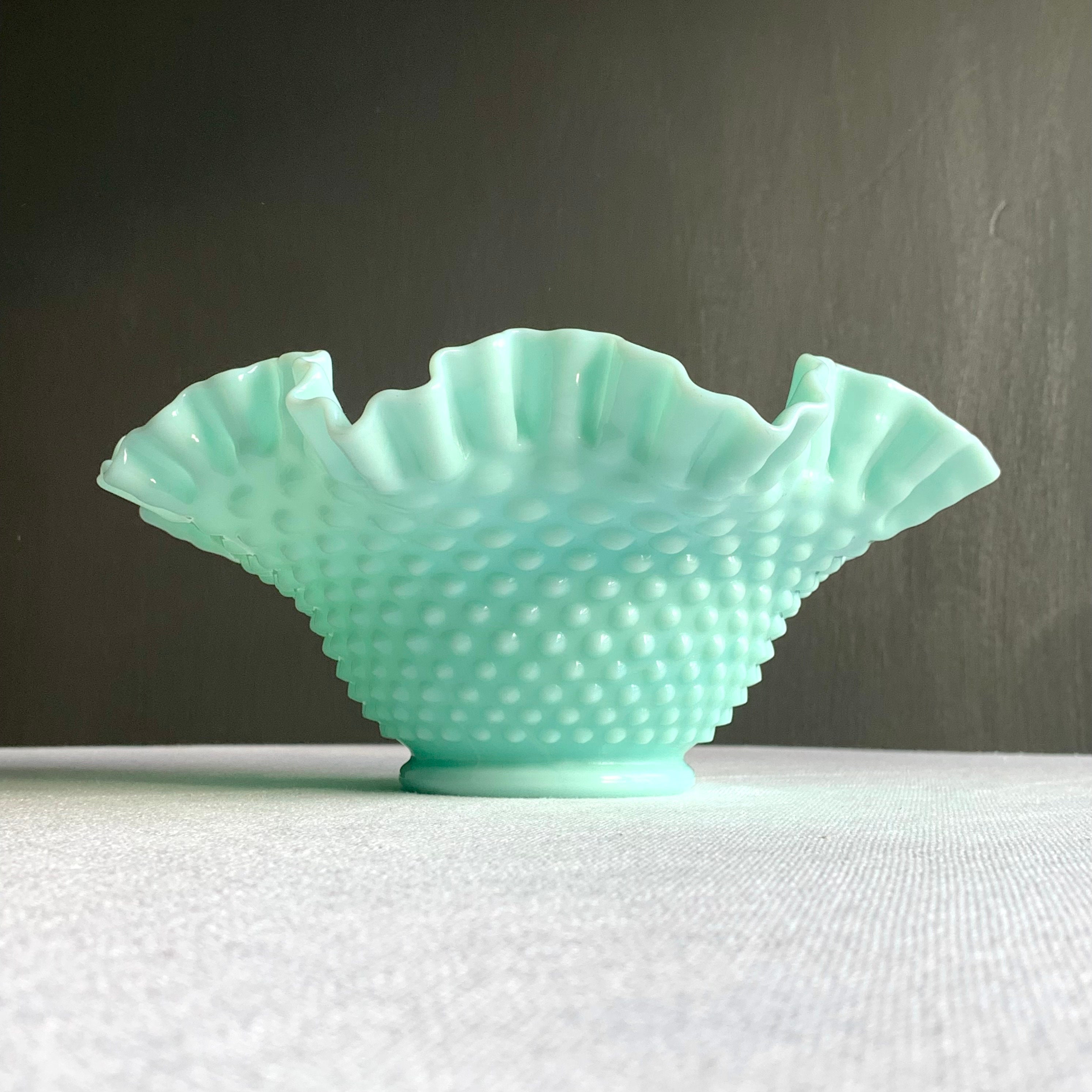 花瓶・フラワースタンド 231 Vintage Fenton Pastel Milk glass Fenton Pastel Pink Fenton Milk Glass Hobnail Trumpet Vase