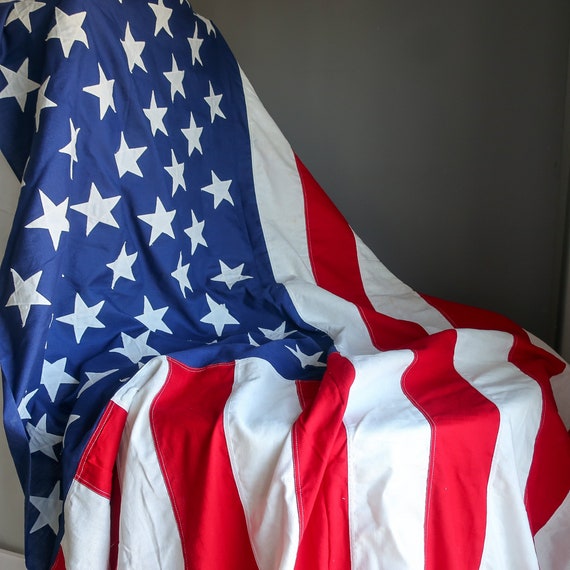 Vintage Valley Forge American Flag: Sewn Stars, 9 Foot Cotton - Etsy