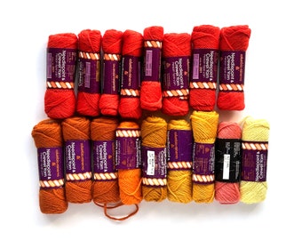 Columbia Minerva Persian Wool Yarn for Needlepoint - Orange -  Eighteen 25-yard Skeins