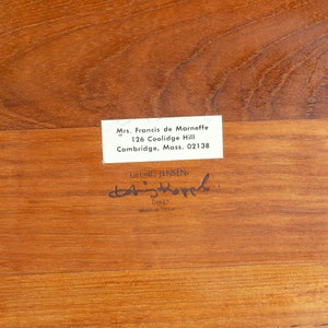 Henning Koppel Teak Tray for Georg Jensen Round Staved Wood Mid Century Modern Barware Danish Scandinavian Wood image 8